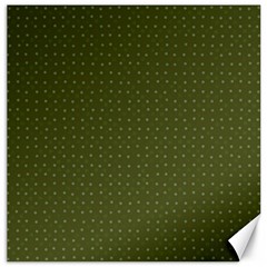 Army Green Color Polka Dots Canvas 12  X 12 