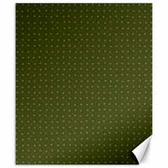 Army Green Color Polka Dots Canvas 20  X 24  by SpinnyChairDesigns