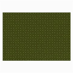 Army Green Color Polka Dots Large Glasses Cloth (2 Sides) by SpinnyChairDesigns