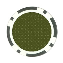 Army Green Color Polka Dots Poker Chip Card Guard by SpinnyChairDesigns