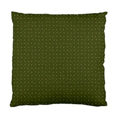 Army Green Color Polka Dots Standard Cushion Case (one Side) by SpinnyChairDesigns