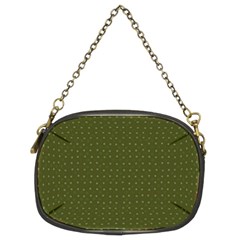 Army Green Color Polka Dots Chain Purse (two Sides) by SpinnyChairDesigns