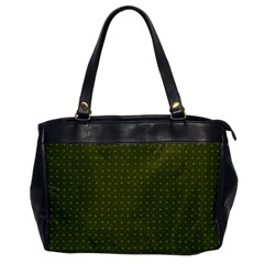 Army Green Color Polka Dots Oversize Office Handbag by SpinnyChairDesigns