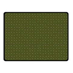 Army Green Color Polka Dots Fleece Blanket (small) by SpinnyChairDesigns