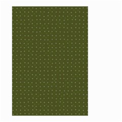 Army Green Color Polka Dots Small Garden Flag (two Sides) by SpinnyChairDesigns