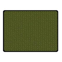 Army Green Color Polka Dots Double Sided Fleece Blanket (small)  by SpinnyChairDesigns