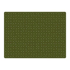 Army Green Color Polka Dots Double Sided Flano Blanket (mini)  by SpinnyChairDesigns