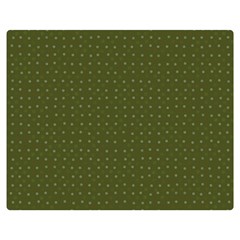 Army Green Color Polka Dots Double Sided Flano Blanket (medium)  by SpinnyChairDesigns