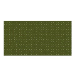 Army Green Color Polka Dots Satin Shawl by SpinnyChairDesigns