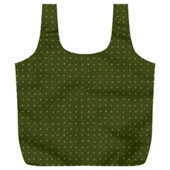 Army Green Color Polka Dots Full Print Recycle Bag (xxxl) by SpinnyChairDesigns