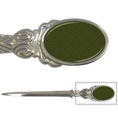 Army Green Color Polka Dots Letter Opener by SpinnyChairDesigns