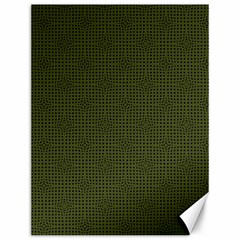 Army Green Color Polka Dots Canvas 12  X 16  by SpinnyChairDesigns