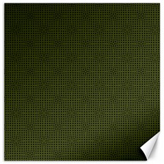 Army Green Color Polka Dots Canvas 16  X 16  by SpinnyChairDesigns