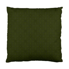 Army Green Color Polka Dots Standard Cushion Case (two Sides) by SpinnyChairDesigns