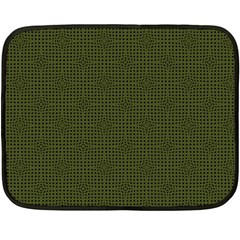 Army Green Color Polka Dots Double Sided Fleece Blanket (mini)  by SpinnyChairDesigns