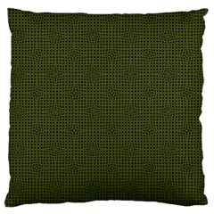 Army Green Color Polka Dots Large Cushion Case (one Side) by SpinnyChairDesigns