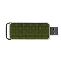 Army Green Color Polka Dots Portable Usb Flash (one Side) by SpinnyChairDesigns