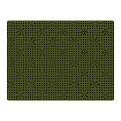 Army Green Color Polka Dots Double Sided Flano Blanket (mini)  by SpinnyChairDesigns