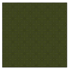 Army Green Color Polka Dots Large Satin Scarf (square) by SpinnyChairDesigns