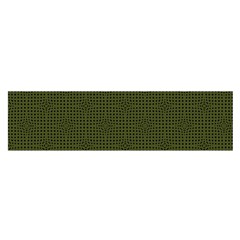 Army Green Color Polka Dots Satin Scarf (oblong) by SpinnyChairDesigns