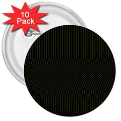 Army Green Black Stripes 3  Buttons (10 Pack)  by SpinnyChairDesigns