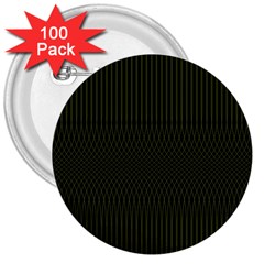 Army Green Black Stripes 3  Buttons (100 Pack)  by SpinnyChairDesigns