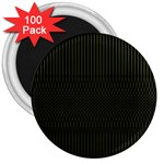 Army Green Black Stripes 3  Magnets (100 pack) Front