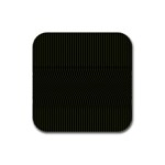 Army Green Black Stripes Rubber Square Coaster (4 pack)  Front