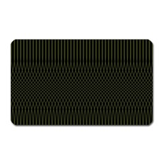 Army Green Black Stripes Magnet (rectangular) by SpinnyChairDesigns