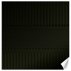 Army Green Black Stripes Canvas 12  X 12 