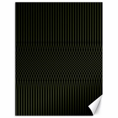 Army Green Black Stripes Canvas 18  X 24  by SpinnyChairDesigns