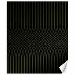 Army Green Black Stripes Canvas 20  X 24  by SpinnyChairDesigns