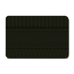 Army Green Black Stripes Small Doormat  by SpinnyChairDesigns