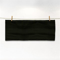 Army Green Black Stripes Hand Towel by SpinnyChairDesigns