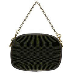 Army Green Black Stripes Chain Purse (two Sides) by SpinnyChairDesigns