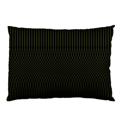 Army Green Black Stripes Pillow Case by SpinnyChairDesigns