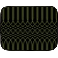 Army Green Black Stripes Fleece Blanket (mini) by SpinnyChairDesigns