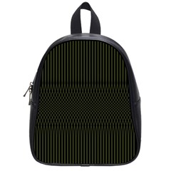 Army Green Black Stripes School Bag (small) by SpinnyChairDesigns