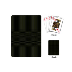 Army Green Black Stripes Playing Cards Single Design (mini) by SpinnyChairDesigns