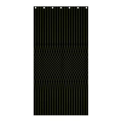 Army Green Black Stripes Shower Curtain 36  X 72  (stall)  by SpinnyChairDesigns