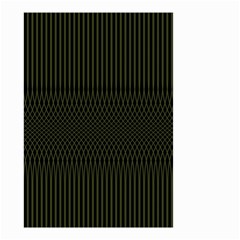 Army Green Black Stripes Small Garden Flag (two Sides) by SpinnyChairDesigns