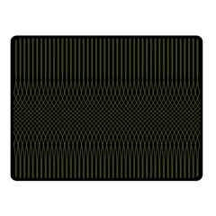 Army Green Black Stripes Double Sided Fleece Blanket (small)  by SpinnyChairDesigns