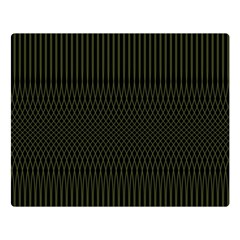 Army Green Black Stripes Double Sided Flano Blanket (large)  by SpinnyChairDesigns