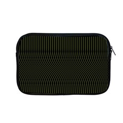 Army Green Black Stripes Apple Macbook Pro 13  Zipper Case by SpinnyChairDesigns