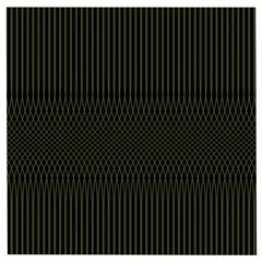 Army Green Black Stripes Wooden Puzzle Square by SpinnyChairDesigns