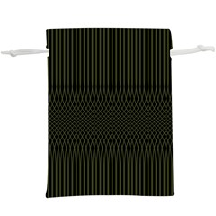 Army Green Black Stripes  Lightweight Drawstring Pouch (xl) by SpinnyChairDesigns