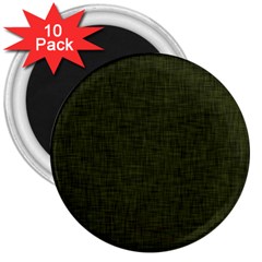 Army Green Texture 3  Magnets (10 Pack)  by SpinnyChairDesigns