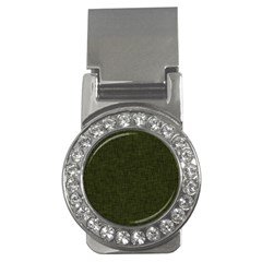 Army Green Texture Money Clips (cz)  by SpinnyChairDesigns