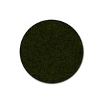 Army Green Texture Rubber Round Coaster (4 pack)  Front