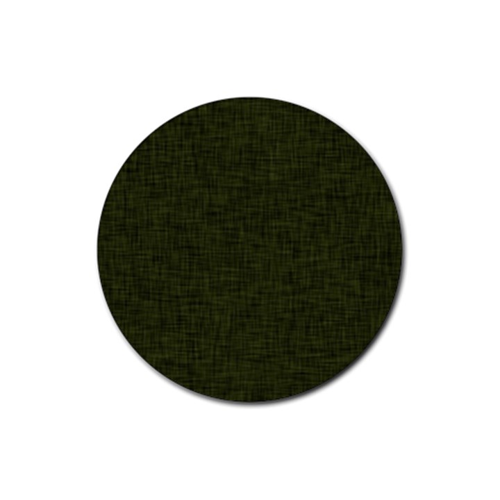 Army Green Texture Rubber Round Coaster (4 pack) 